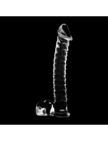NEBULA SERIES BY IBIZA - MODEL 23 DILDO BOROSILICATE GLASS CLEAR 21.5 CM -O- 4 CM