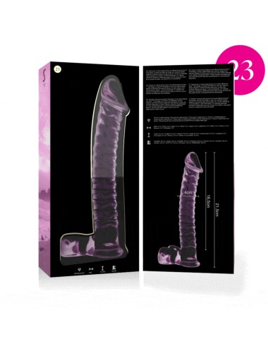 NEBULA SERIES BY IBIZA - MODEL 23 DILDO BOROSILICATE GLASS PINK 21.5 CM -O- 4 CM