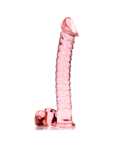 NEBULA SERIES BY IBIZA - MODEL 23 DILDO BOROSILICATE GLASS PINK 21.5 CM -O- 4 CM