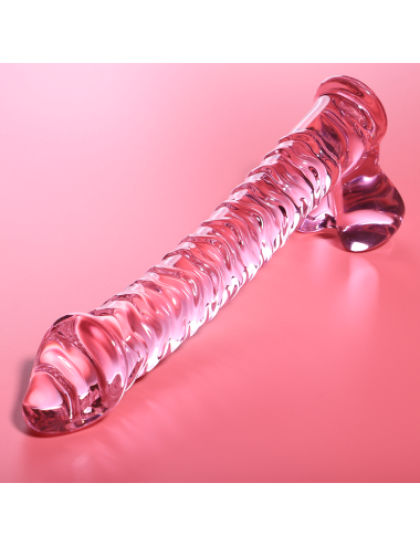 NEBULA SERIES BY IBIZA - MODEL 23 DILDO BOROSILICATE GLASS PINK 21.5 CM -O- 4 CM