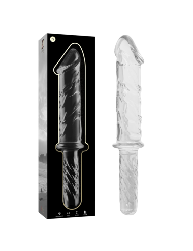 NEBULA SERIES BY IBIZA - MODEL 24 DILDO BOROSILICATE GLASS CLEAR 28.5 CM -O- 5 CM