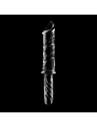 NEBULA SERIES BY IBIZA - MODEL 24 DILDO BOROSILICATE GLASS CLEAR 28.5 CM -O- 5 CM