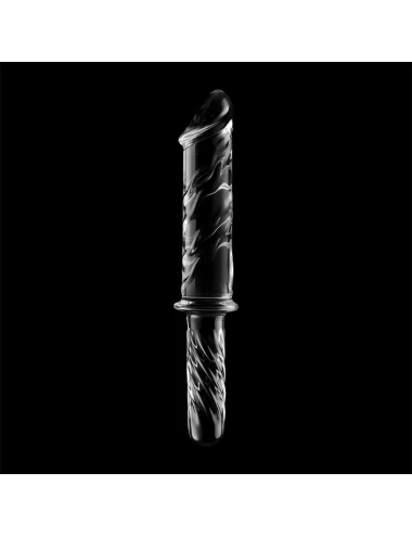 NEBULA SERIES BY IBIZA - MODEL 24 DILDO BOROSILICATE GLASS CLEAR 28.5 CM -O- 5 CM