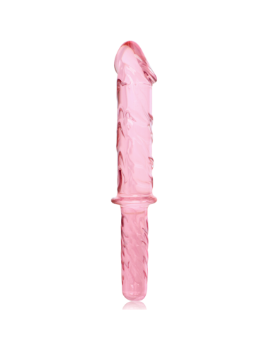 NEBULA SERIES BY IBIZA - MODEL 24 DILDO BOROSILICATE GLASS PINK 28.5 CM -O- 5 CM