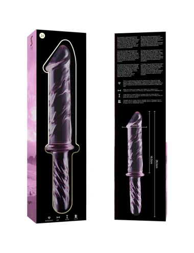 NEBULA SERIES BY IBIZA - MODEL 24 DILDO BOROSILICATE GLASS PINK 28.5 CM -O- 5 CM