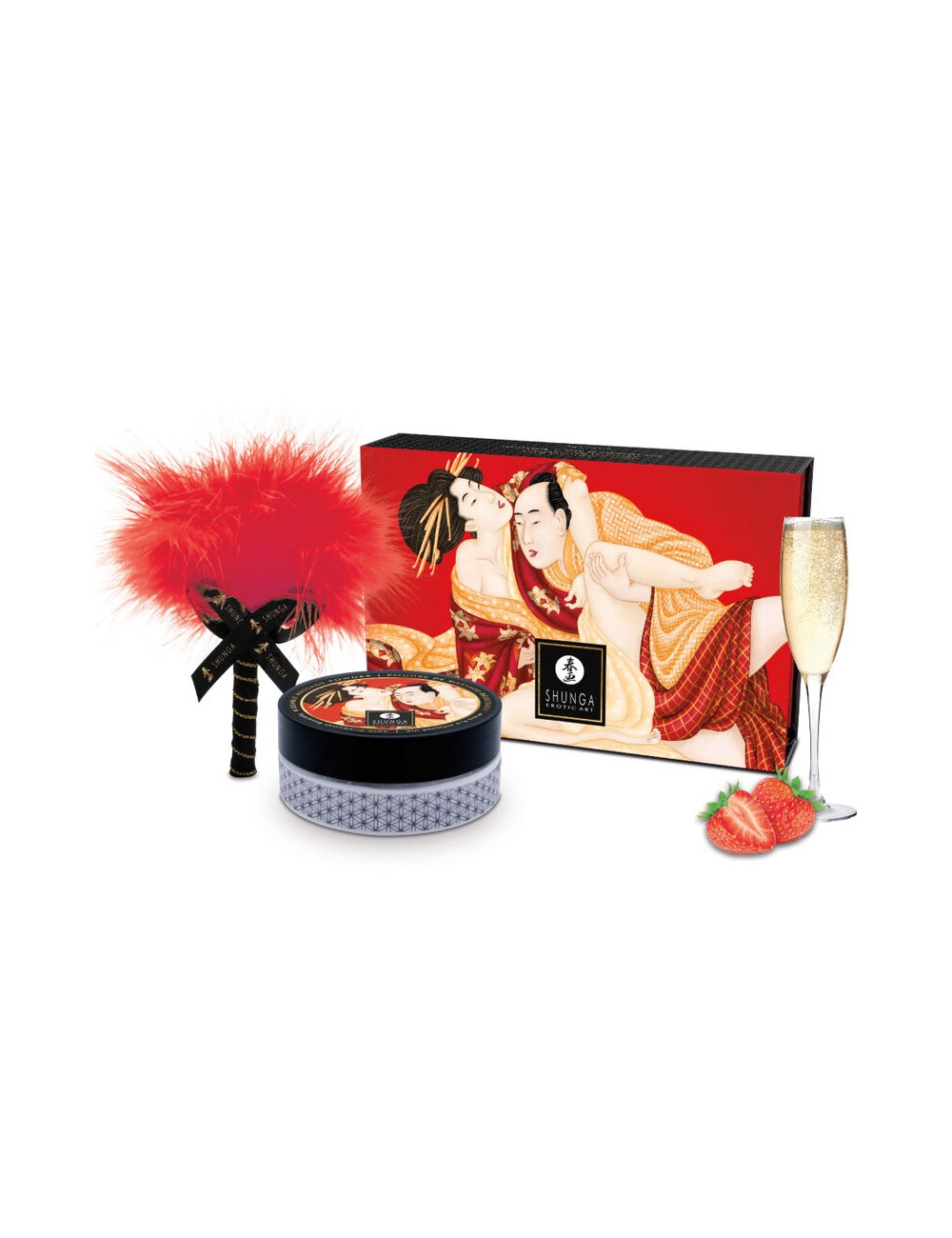 SHUNGA - STRAWBERRY EDIBLE MASSAGE POWDER KIT SHUNGA - STRAWBERRY EDIBLE MASSAGE POWDER KIT
