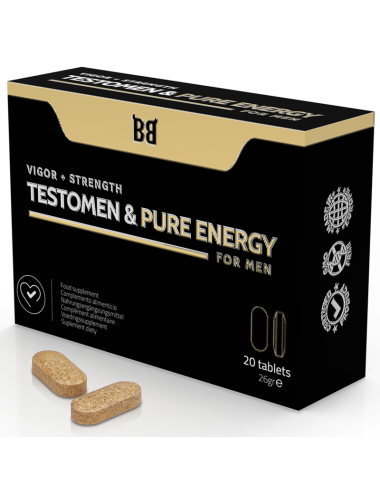 BLACK BULL - TESTOMEN & PURE ENERGY ENHANCER FOR MEN 20 CAPSULES