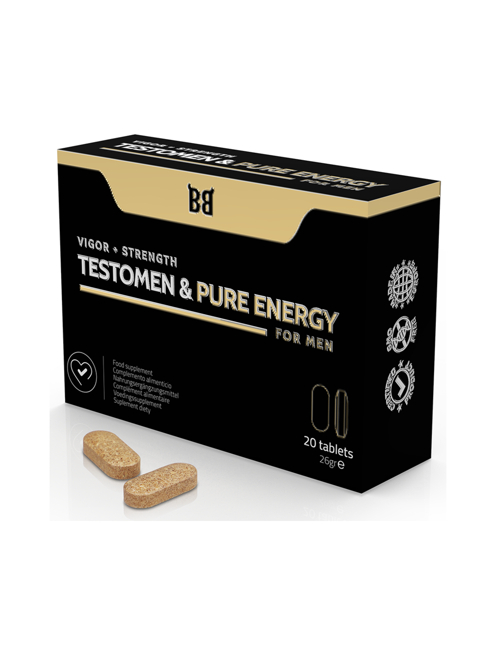 BLACK BULL - TESTOMEN & PURE ENERGY ENHANCER FOR MEN 20 CAPSULES BLACK BULL - TESTOMEN & PURE ENERGY ENHANCER FOR MEN 20 CAPSULES