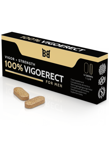BLACK BULL - 100% VIGOERECT VIGOR + STRENGTH FOR MEN 4 TABLETS