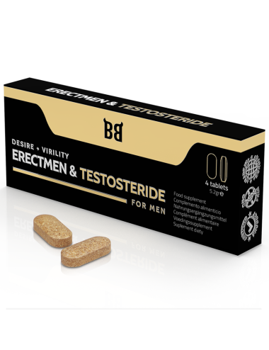 BLACK BULL - ERECTMEN & TESTOSTERIDE POWER AND TESTOSTERONE FOR MEN 4 CAPSULES