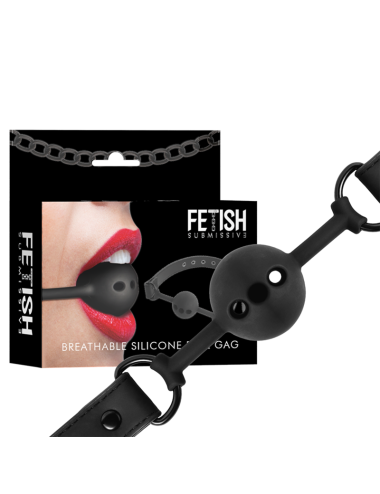 FETISH SUBMISSIVE BONDAGE - BREATHABLE SILICONE BALL GAG