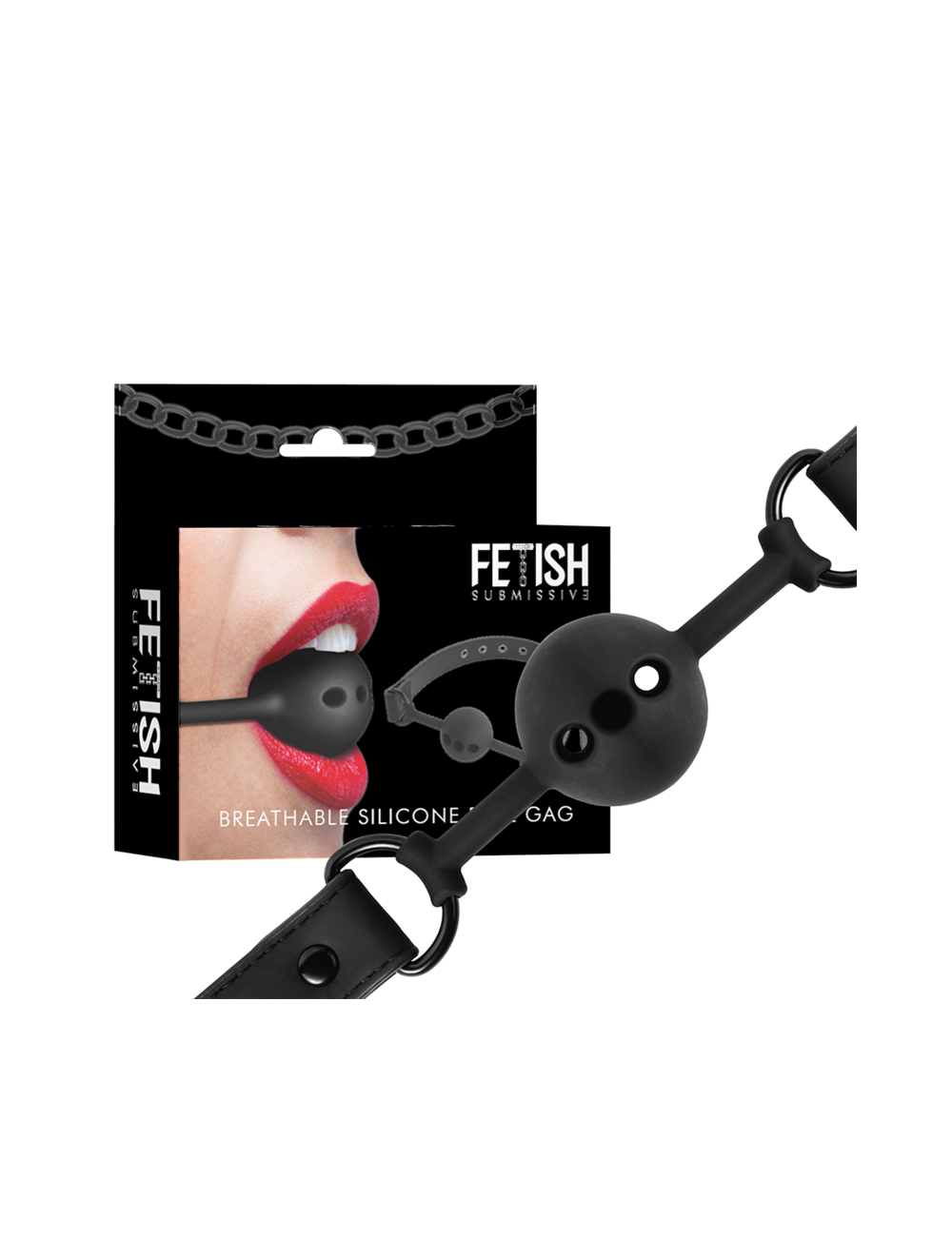 FETISH SUBMISSIVE BONDAGE - BREATHABLE SILICONE BALL GAG