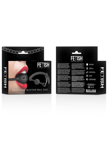 FETISH SUBMISSIVE BONDAGE - BREATHABLE SILICONE BALL GAG