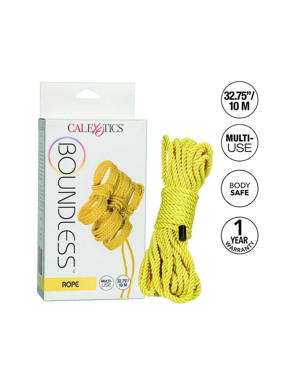 CALIFORNIA EXOTICS - BOUNDLESS ROPE 10M YELLOW CALIFORNIA EXOTICS - BOUNDLESS ROPE 10M YELLOW