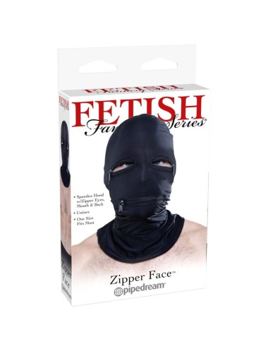 FETISH FANTASY SERIES - HOOD WITH ZIPPERS BLACK