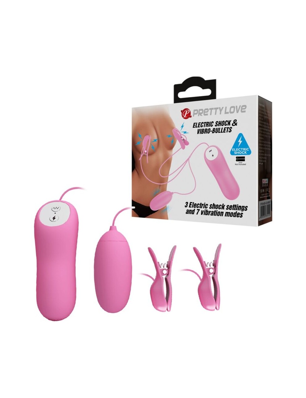 PRETTY LOVE - TWEEZERS WITH VIBRATION AND PINK ELETROSHOCK PRETTY LOVE - TWEEZERS WITH VIBRATION AND PINK ELETROSHOCK