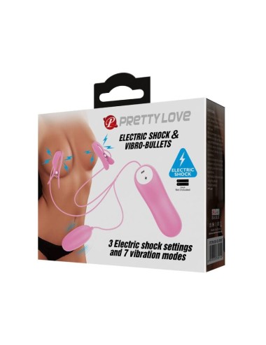 PRETTY LOVE - TWEEZERS WITH VIBRATION AND PINK ELETROSHOCK