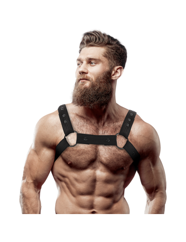 FETISH SUBMISSIVE ATTITUDE - ADJUSTABLE NEOPRENE CHEST SPORTS HARNESS FOR MEN