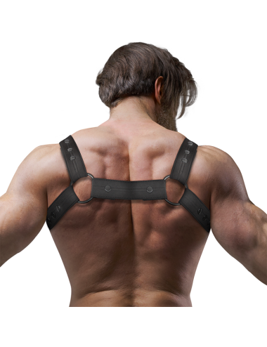 FETISH SUBMISSIVE ATTITUDE - ADJUSTABLE NEOPRENE CHEST SPORTS HARNESS FOR MEN