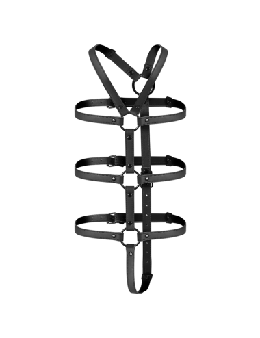 FETISH SUBMISSIVE BONDAGE - ADJUSTABLE HARNESS TORSO AND ARMS