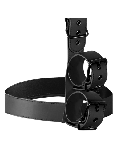 FETISH SUBMISSIVE BONDAGE - COLLAR & WRIST CUFFS BODY RESTRAINT SET