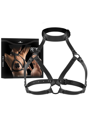 FETISH SUBMISSIVE BONDAGE - ADJUSTABLE CHEST HARNESS