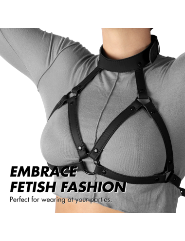 FETISH SUBMISSIVE BONDAGE - ADJUSTABLE CHEST HARNESS