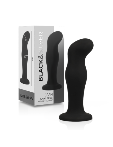 BLACK&SILVER - SEAN PLUG ANAL PREMIUM SILICONE BLACK