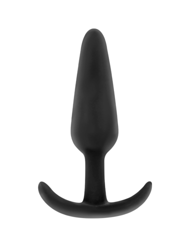 BLACK&SILVER - HANSEL SILICONE ANAL PLUG WITH SMALL HANDLE