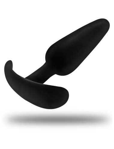 BLACK&SILVER - KAEL SILICONE ANAL PLUG WITH MEDIUM HANDLE