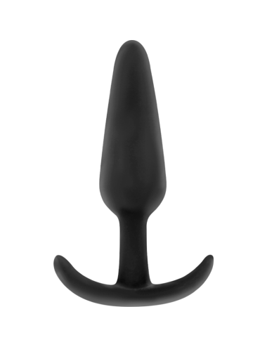 BLACK&SILVER - KAEL SILICONE ANAL PLUG WITH MEDIUM HANDLE
