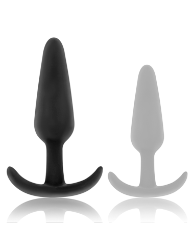 BLACK&SILVER - KAEL SILICONE ANAL PLUG WITH MEDIUM HANDLE