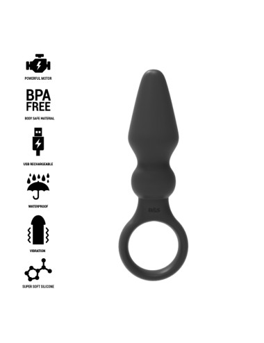 BLACK&SILVER - OZZY POWERFUL SILICONE ANAL PLUG