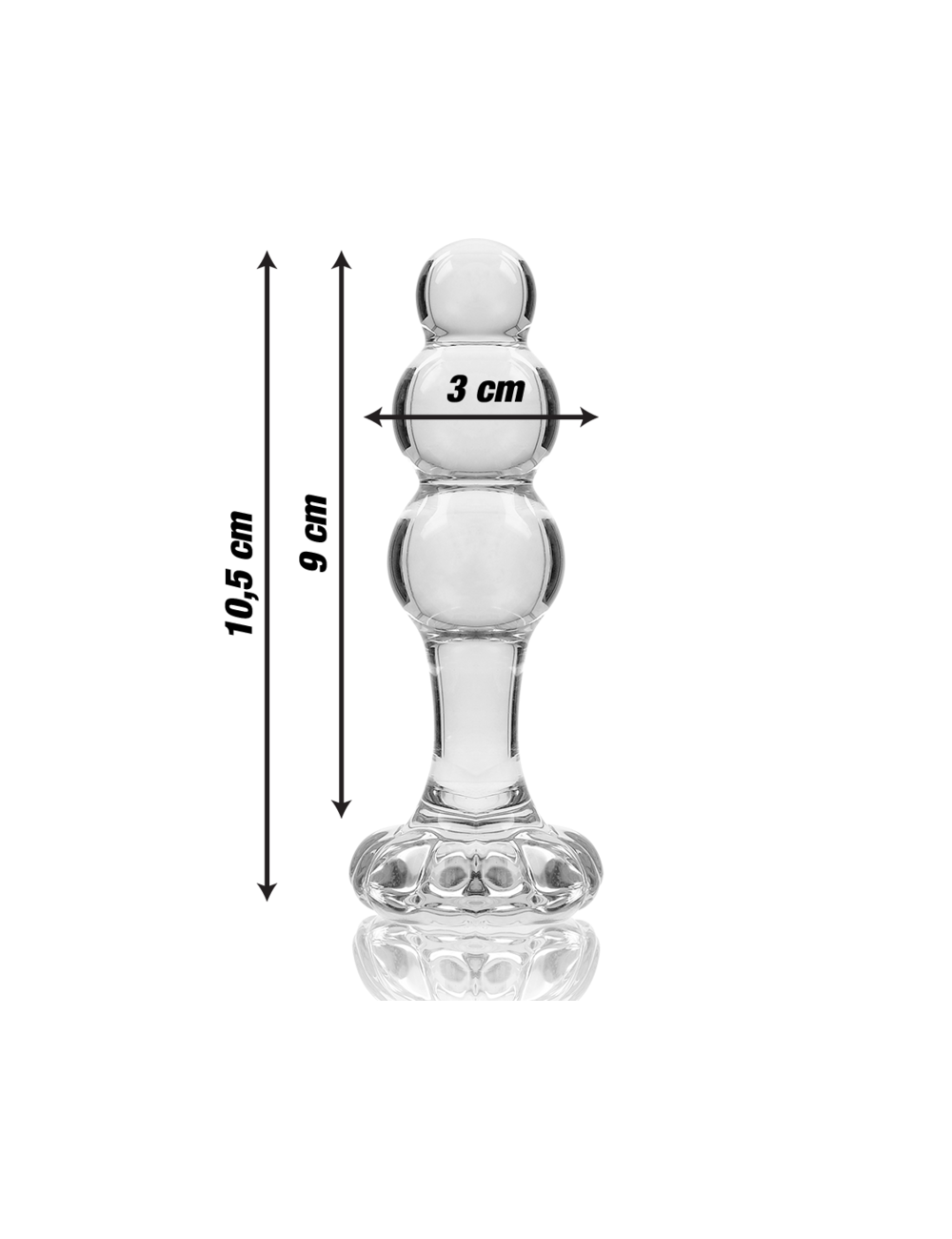 NEBULA SERIES BY IBIZA - MODEL 1 ANAL PLUG BOROSILICATE GLASS CLEAR 10.5 CM -O- 3 CM NEBULA SERIES BY IBIZA - MODEL 1 ANAL PLUG BOROSILICATE GLASS CLEAR 10.5 CM -O- 3 CM