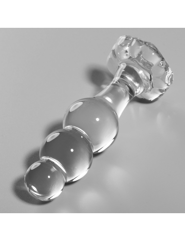 NEBULA SERIES BY IBIZA - MODEL 1 ANAL PLUG BOROSILICATE GLASS CLEAR 10.5 CM -O- 3 CM