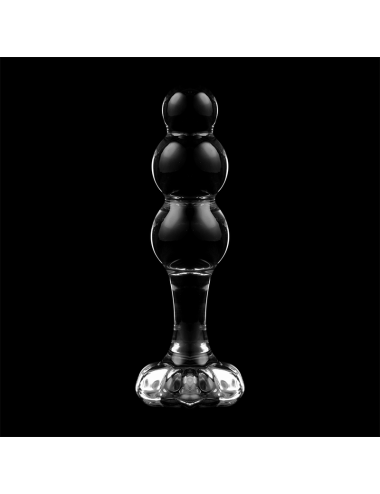 NEBULA SERIES BY IBIZA - MODEL 1 ANAL PLUG BOROSILICATE GLASS CLEAR 10.5 CM -O- 3 CM