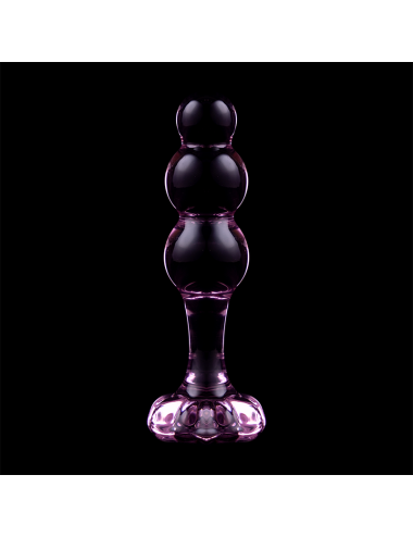 NEBULA SERIES BY IBIZA - MODEL 1 ANAL PLUG BOROSILICATE GLASS PINK 10.5 CM -O- 3 CM