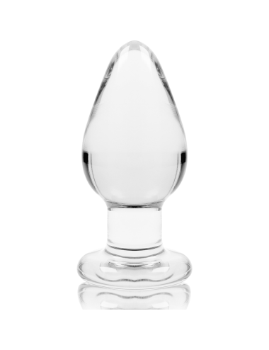 NEBULA SERIES BY IBIZA - MODEL 3 ANAL PLUG BOROSILICATE GLASS TRANSPARENT 11 CM -O- 5 CM