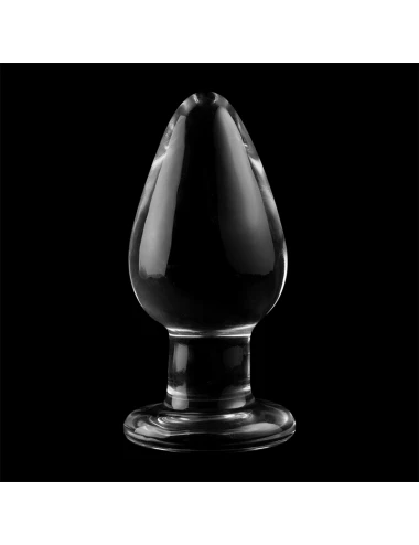 NEBULA SERIES BY IBIZA - MODEL 3 ANAL PLUG BOROSILICATE GLASS TRANSPARENT 11 CM -O- 5 CM