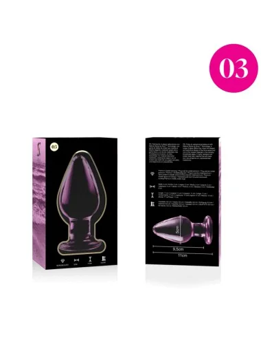 NEBULA SERIES BY IBIZA - MODEL 3 ANAL PLUG BOROSILICATE GLASS PINK 11 CM -O- 5 CM