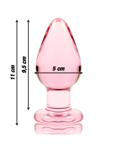 NEBULA SERIES BY IBIZA - MODEL 3 ANAL PLUG BOROSILICATE GLASS PINK 11 CM -O- 5 CM