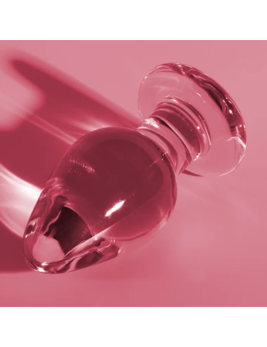 NEBULA SERIES BY IBIZA - MODEL 3 ANAL PLUG BOROSILICATE GLASS PINK 11 CM -O- 5 CM