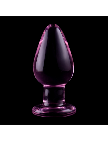 NEBULA SERIES BY IBIZA - MODEL 3 ANAL PLUG BOROSILICATE GLASS PINK 11 CM -O- 5 CM