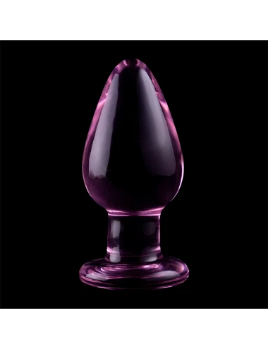 NEBULA SERIES BY IBIZA - MODEL 3 ANAL PLUG BOROSILICATE GLASS PINK 11 CM -O- 5 CM