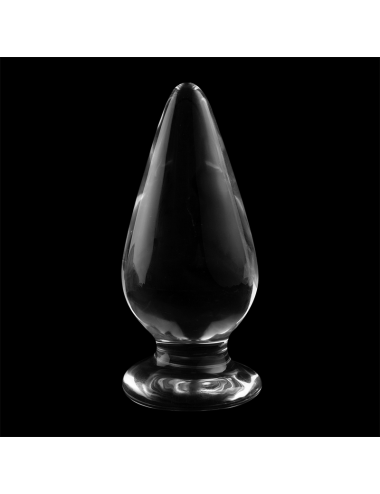 NEBULA SERIES BY IBIZA - MODEL 4 ANAL PLUG BOROSILICATE GLASS CLEAR 11 CM -O- 5 CM