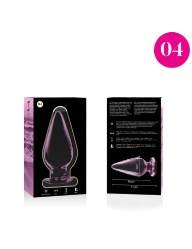 NEBULA SERIES BY IBIZA - MODEL 4 ANAL PLUG BOROSILICATE GLASS PINK 11 CM -O- 5 CM