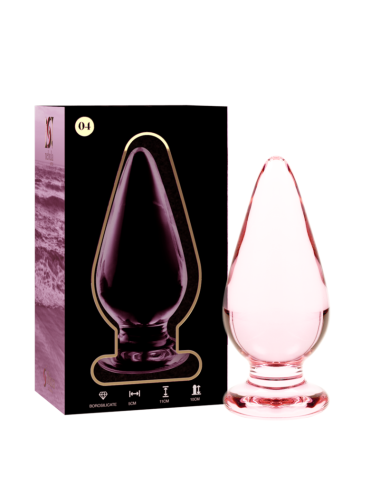 NEBULA SERIES BY IBIZA - MODEL 4 ANAL PLUG BOROSILICATE GLASS PINK 11 CM -O- 5 CM