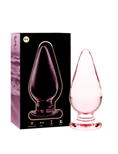 NEBULA SERIES BY IBIZA - MODEL 4 ANAL PLUG BOROSILICATE GLASS PINK 11 CM -O- 5 CM