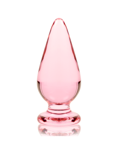 NEBULA SERIES BY IBIZA - MODEL 4 ANAL PLUG BOROSILICATE GLASS PINK 11 CM -O- 5 CM