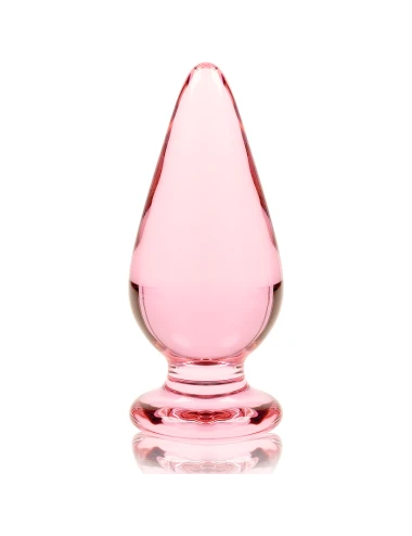 NEBULA SERIES BY IBIZA - MODEL 4 ANAL PLUG BOROSILICATE GLASS PINK 11 CM -O- 5 CM